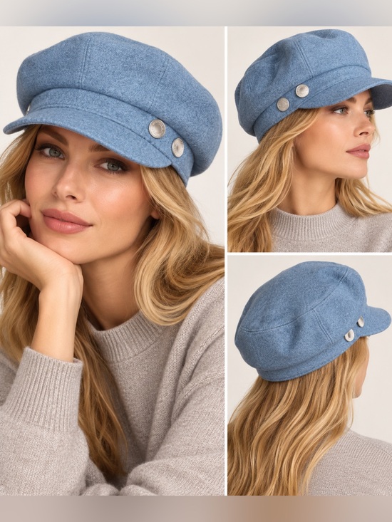 Hermes Accessories - HERMÈS Deauville ‘Cashmere’ 100% AUTHENTIC Newsboy Cap